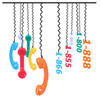 Numéros sans-frais 1-800, 1-888, 1-866 et 1-855